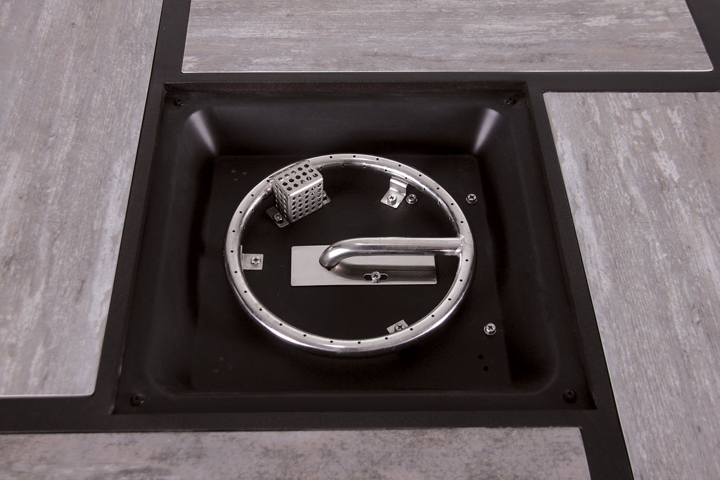 SEGOVIA - Fire Pit Table, Black/Gray - GM-2013