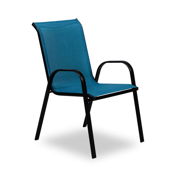 PIERRO - Stacking Chair (28/Stack), Blue - LA-D013BL-28PK