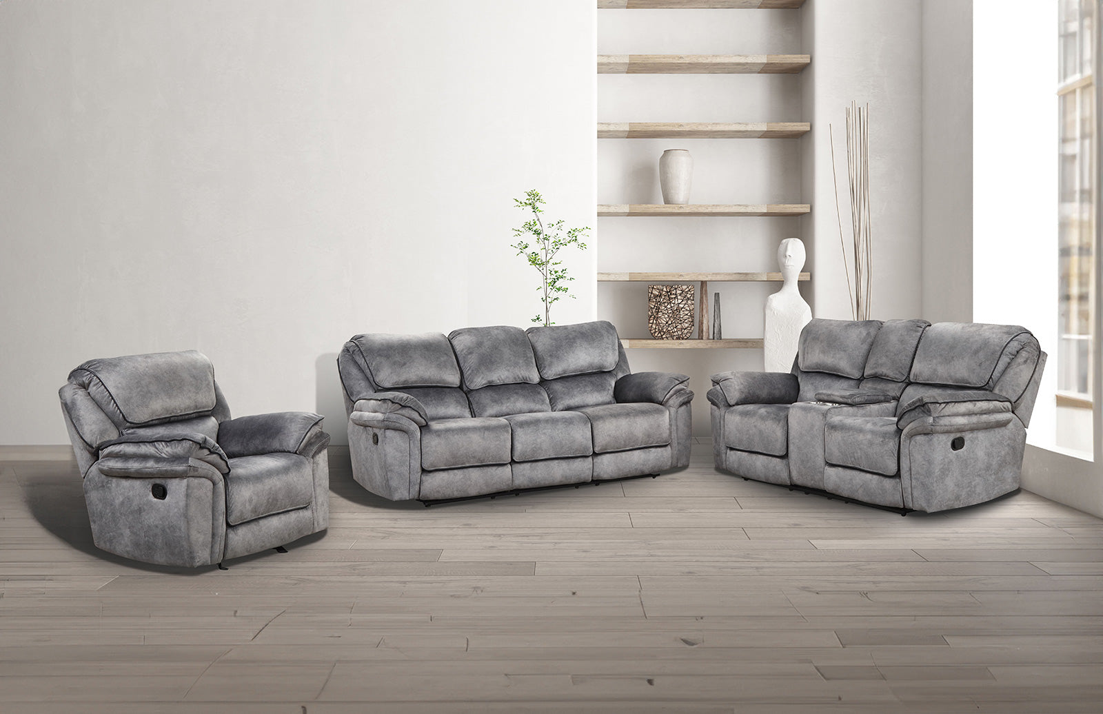 THEMIS - Sofa + Loveseat - NX6002GY-2PC
