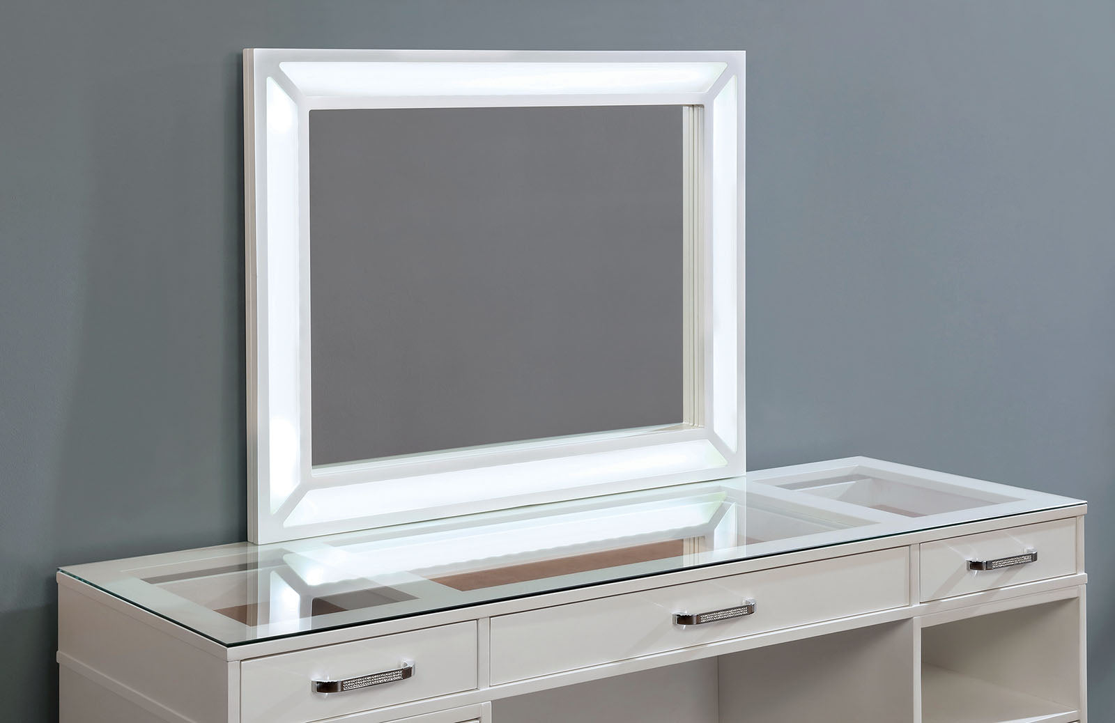 VICKIE - Vanity Set, White - FOA-DK5684WH-PK