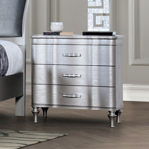 ELEANORA - Nightstand, Silver - FM7416SV-N