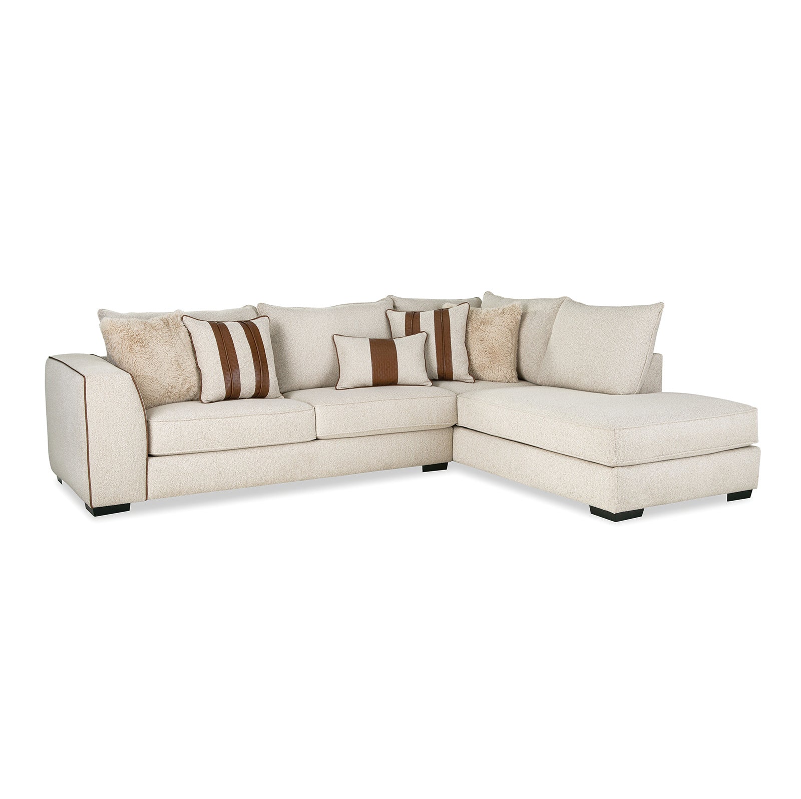 ULVERSTON - Sectional, Beige/Brown - SM5186-SECT