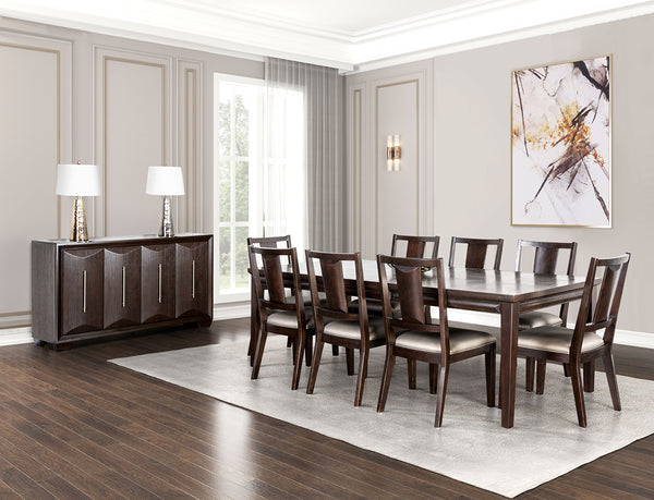 HINWITZ - 9 Pc. Dining Table Set - FM3399WH-T-9PC
