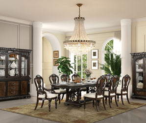 PROMENADE - 7 Pc. Dining Table Set (2AC+4SC) - FM31002DB-T-7PC