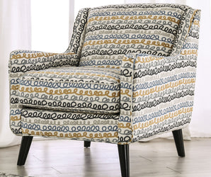 CHANCERY - Accent Chair, Gray/Navy - SM8194-CH-PT