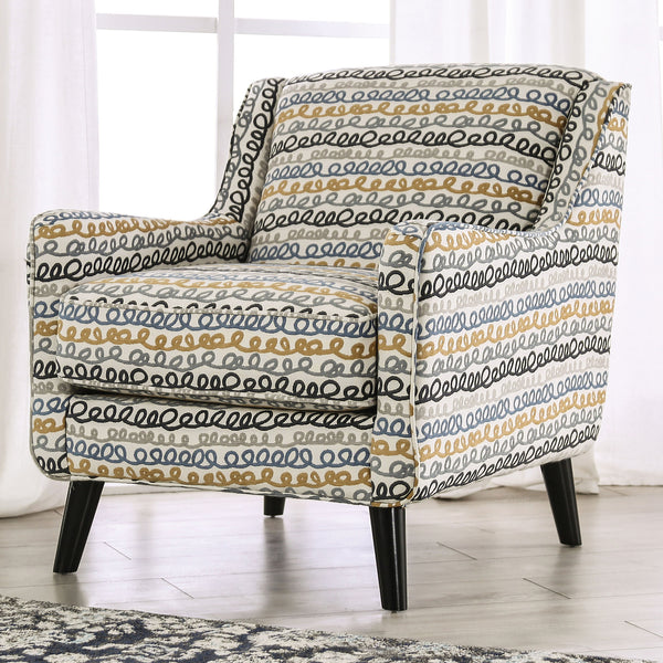CHANCERY - Accent Chair, Gray/Navy - SM8194-CH-PT