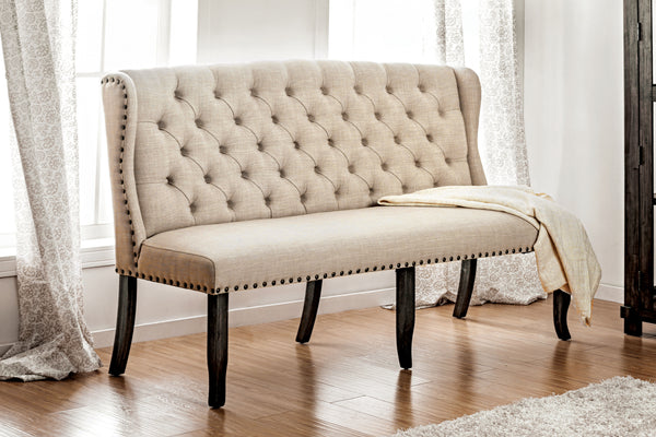 SANIA - 3-Seater Loveseat Bench - CM3324BK-BNL