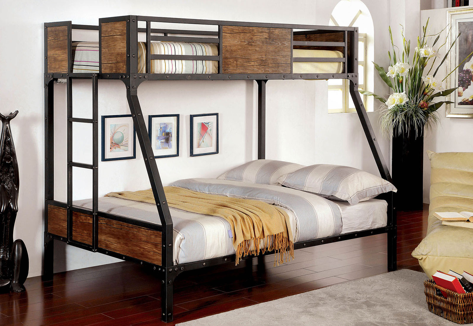 CLAPTON - Twin/Full Bunk Bed - CM-BK029TF