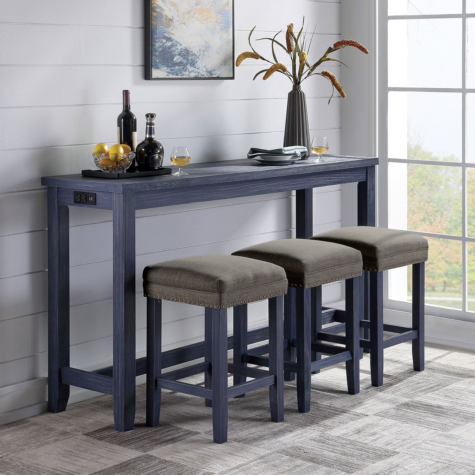 CAERLEON - 4 Pc. Counter Ht. Table Set - CM3474BL-PT-4PK