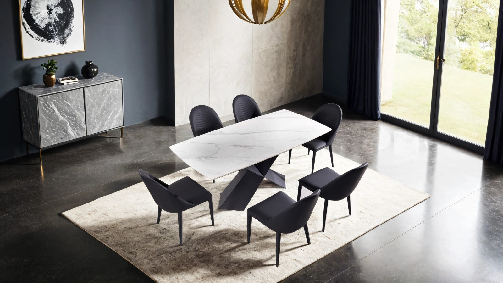 LENVIK - Dining Table - FM3700BK-T-TABLE