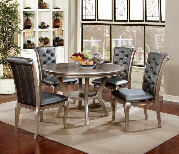 AMINA - 5 Pc. Round Dining Table Set - CM3219RT-5PC
