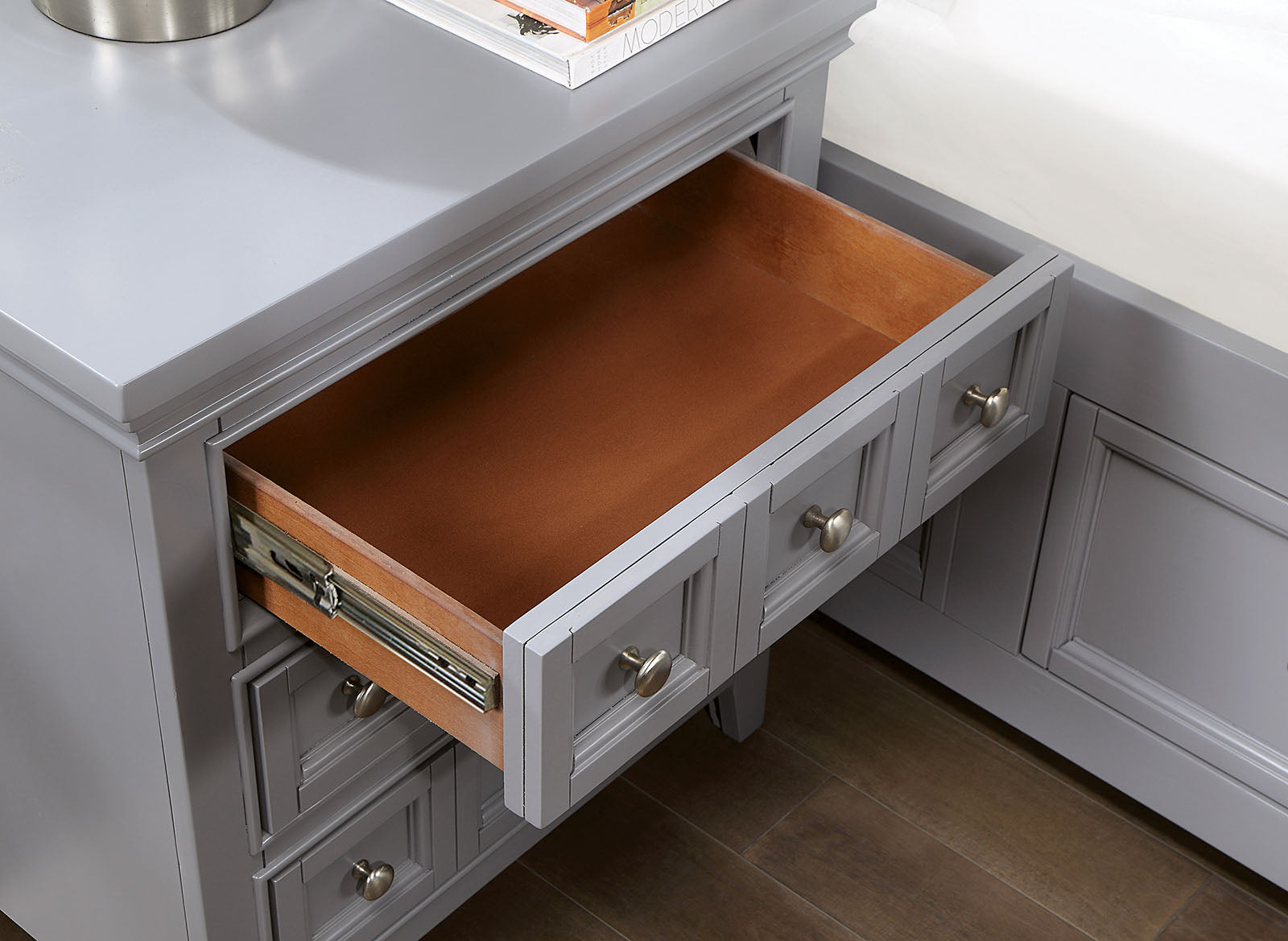 CASTLILE - Nightstand w/ USB - CM7413GY-N