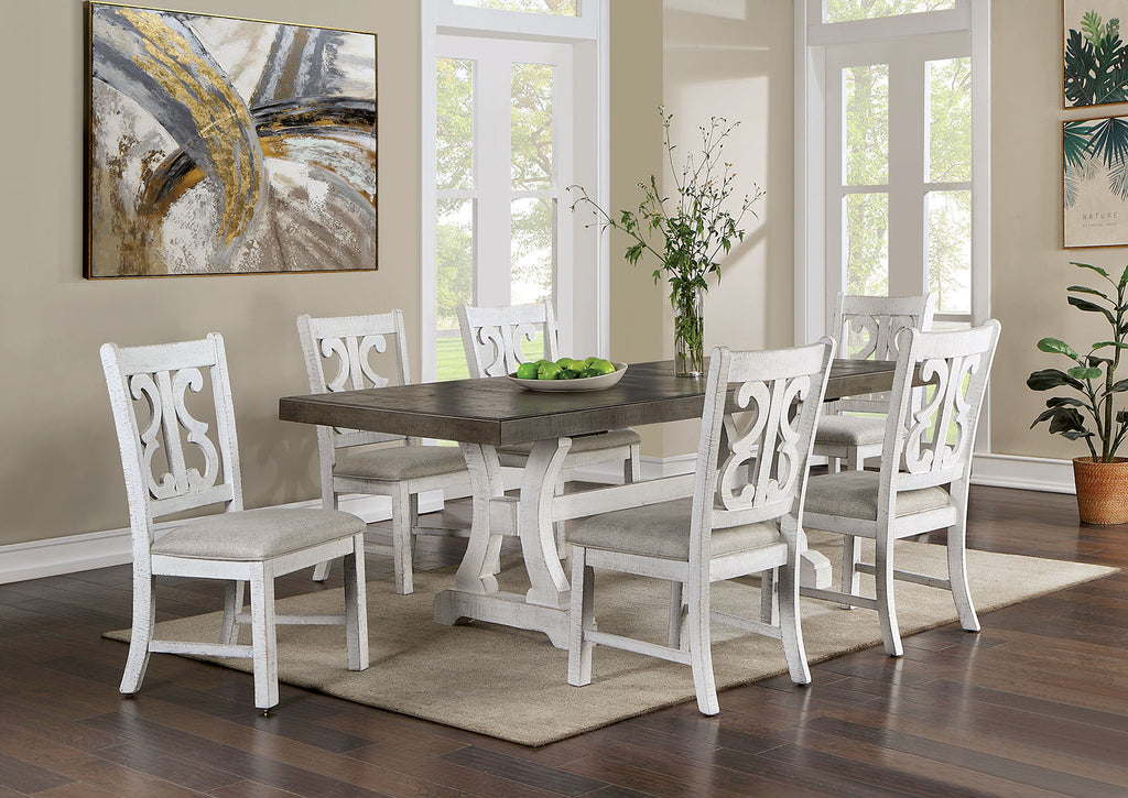 AULETTA - 7 Pc. Dining Table Set - CM3417GY-T-7PC