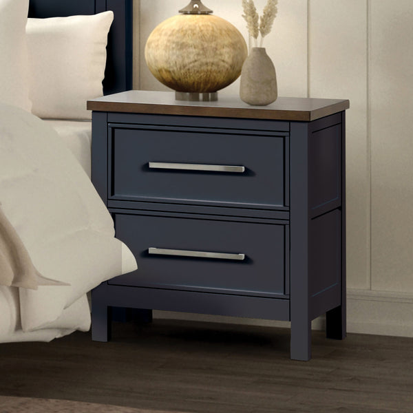 PINETOP - Nightstand, Blue/Dark Brown - FM7171BL-N