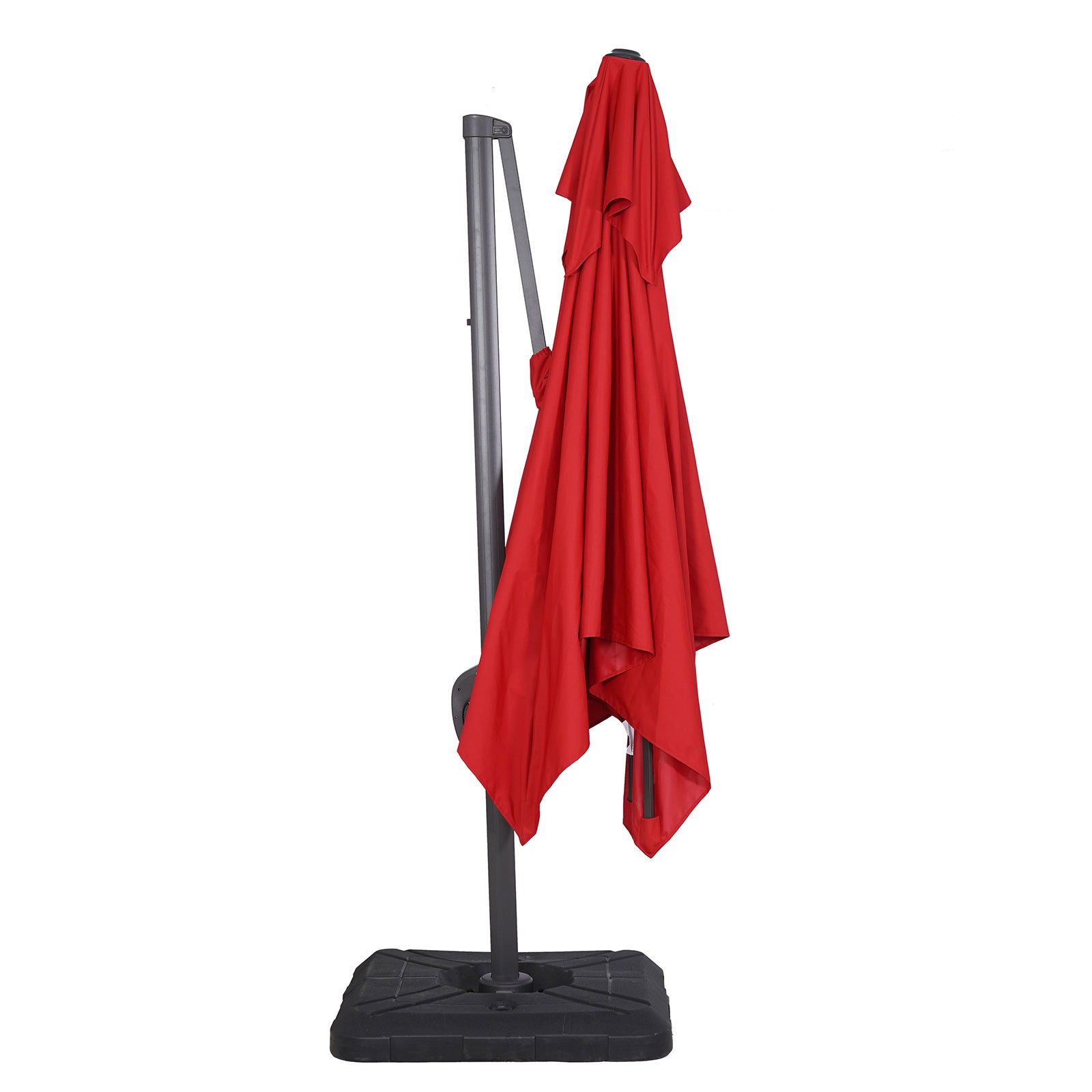 HERO - 10' Square Umbrella, Double Top, Red + Base - LA-A028RD+BASE