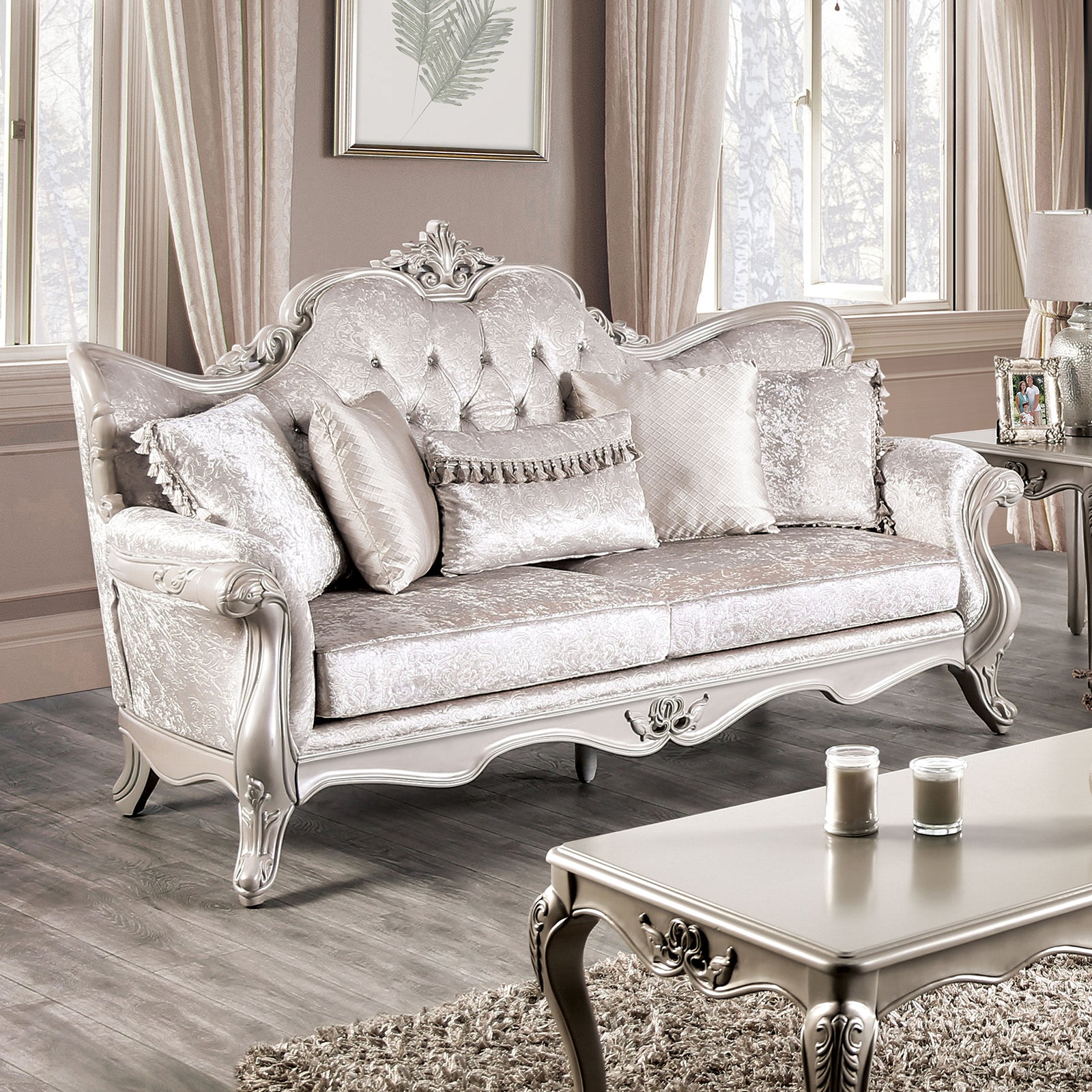 ACAPULCO - Sofa + Loveseat - FM65001WH-2PC