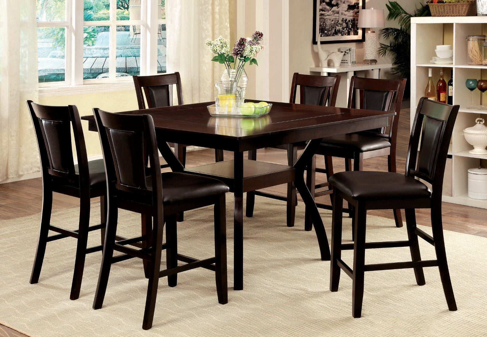 BRENT II - Counter Ht. Chair (2/CTN) - CM3984DK-PC-2PK