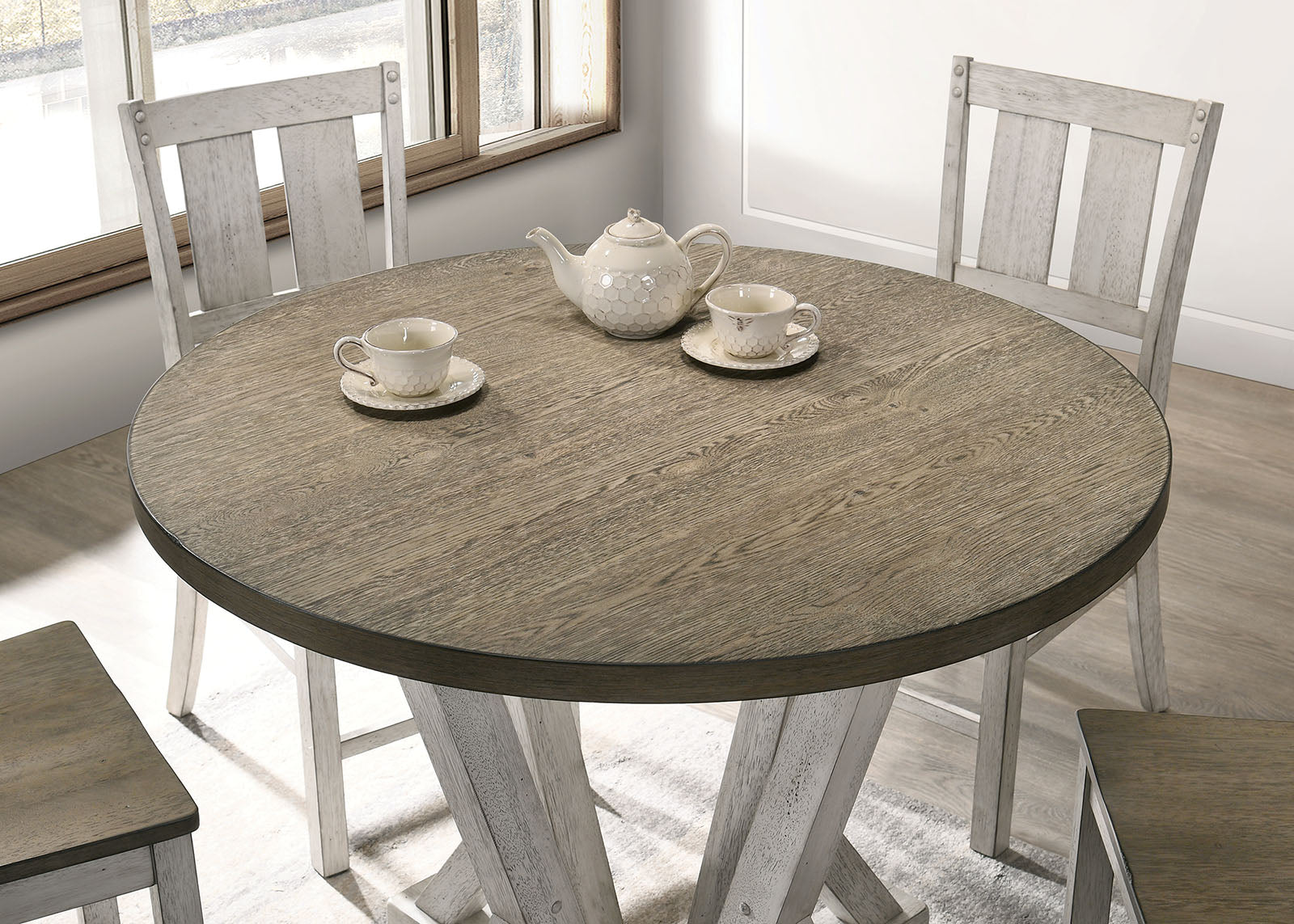 DAKOTA - 5 Pc. Round Counter Ht. Table Set - CM3289BR-RPT-48-5PC