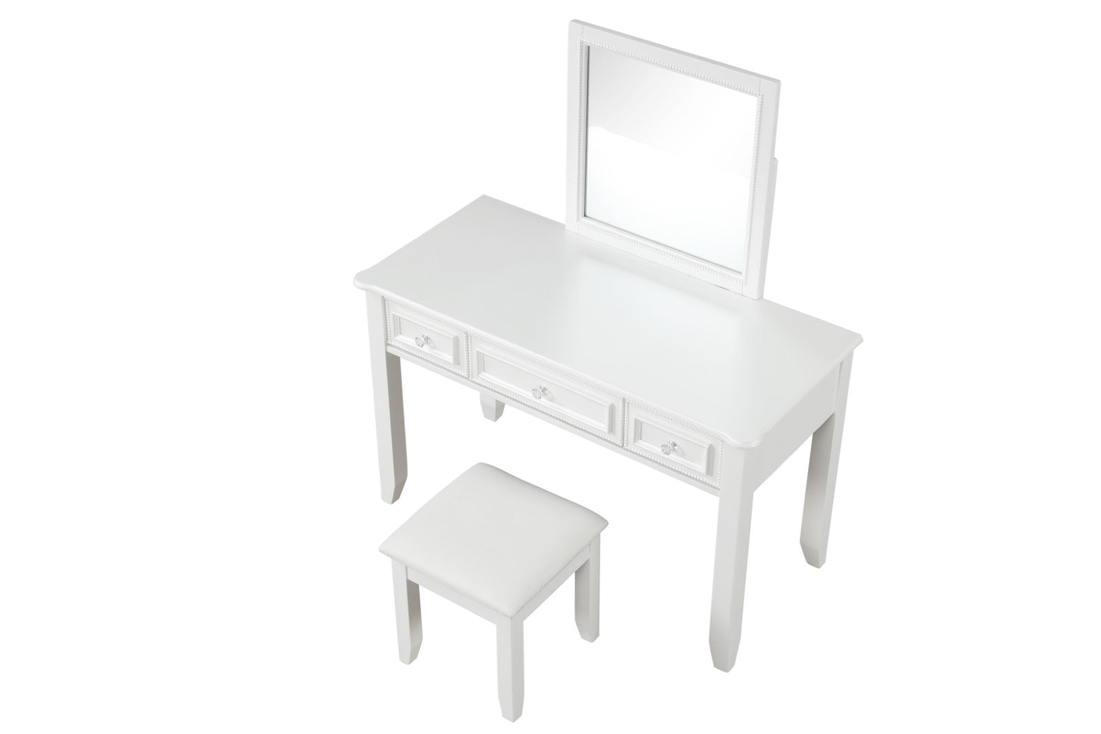 NAUCALPAN - Vanity Set w/ Stool - FM7456WH-V-SET