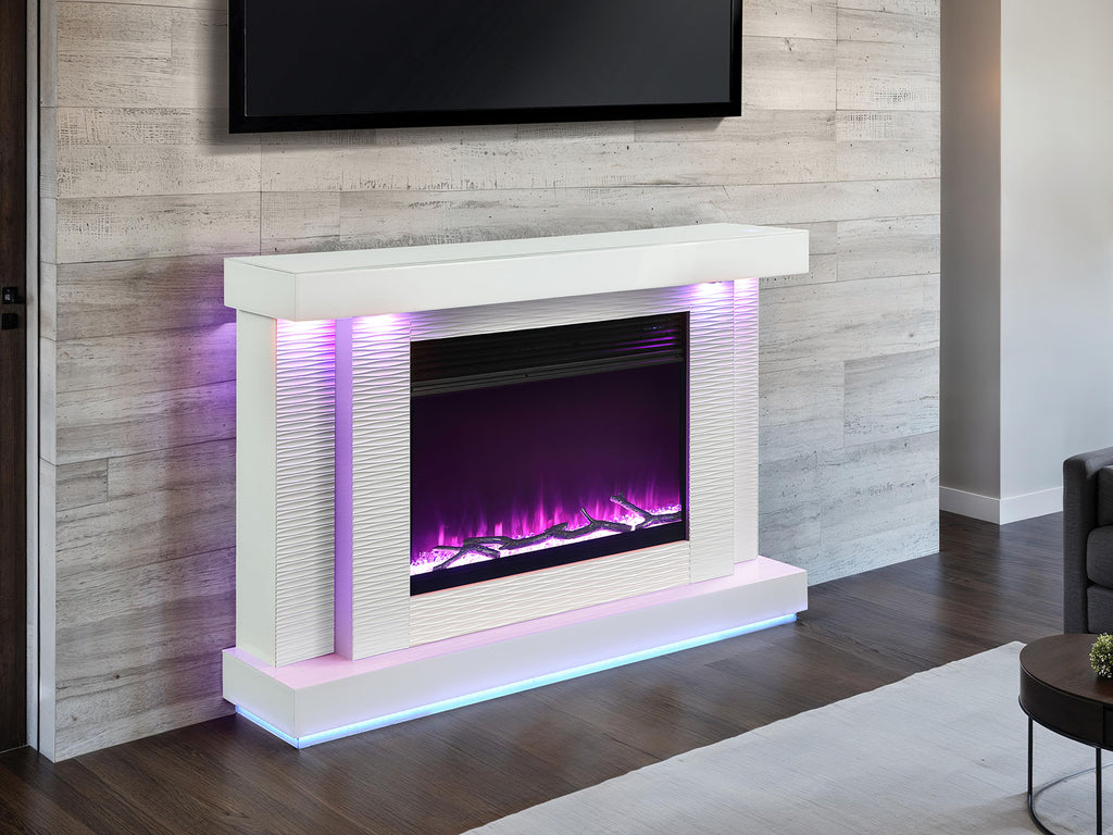 DORRIT - 55" Electric Fireplace - FM-AC8012WH-TV
