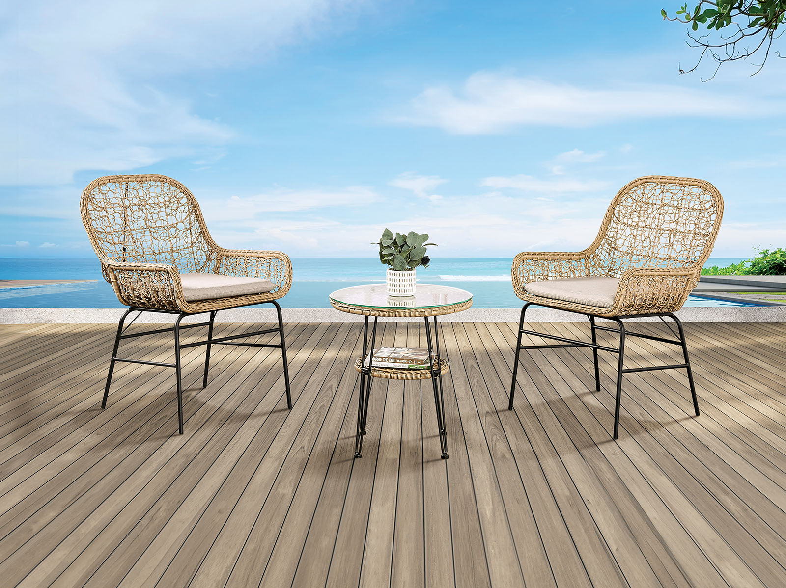 ZALIKA - Patio Chair (2/CTN) - FM80010NT-CH-2PK
