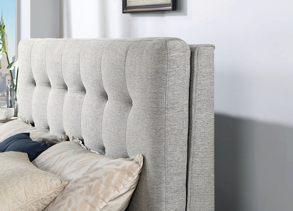 LEOMIN - Cal.King Bed - CM7241GY-CK-BED