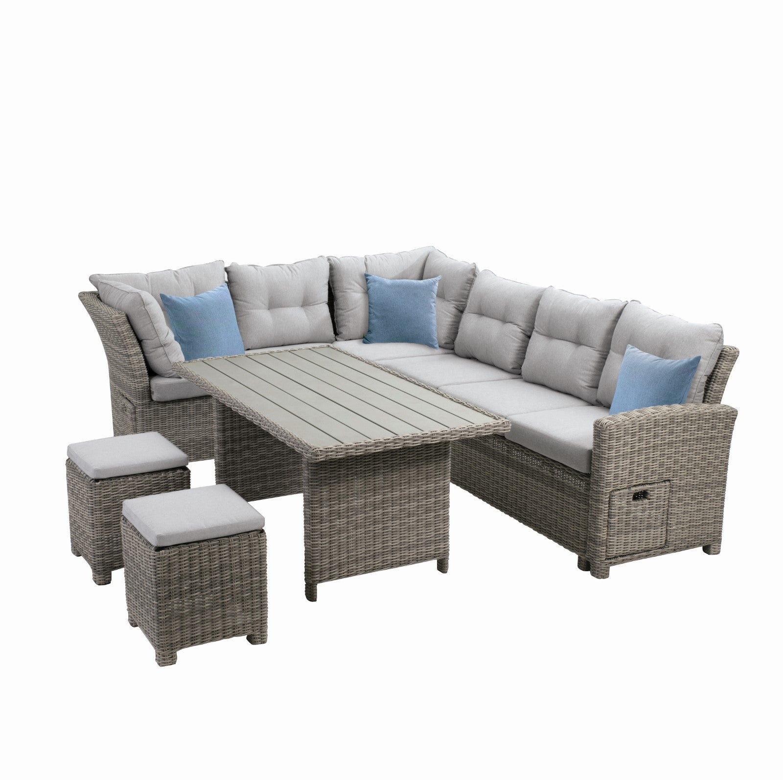 MALIA - 6 Pc. Patio Dining Set w/ Bench - GM-1001-6PC