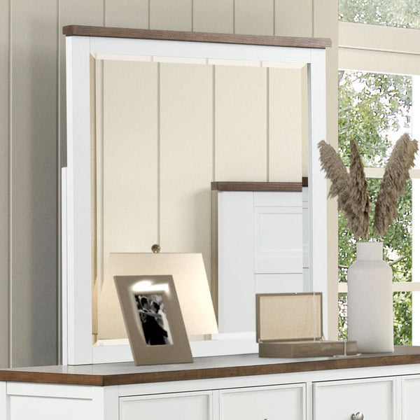 PINETOP - Mirror, White/Dark Brown - FM7171WH-M