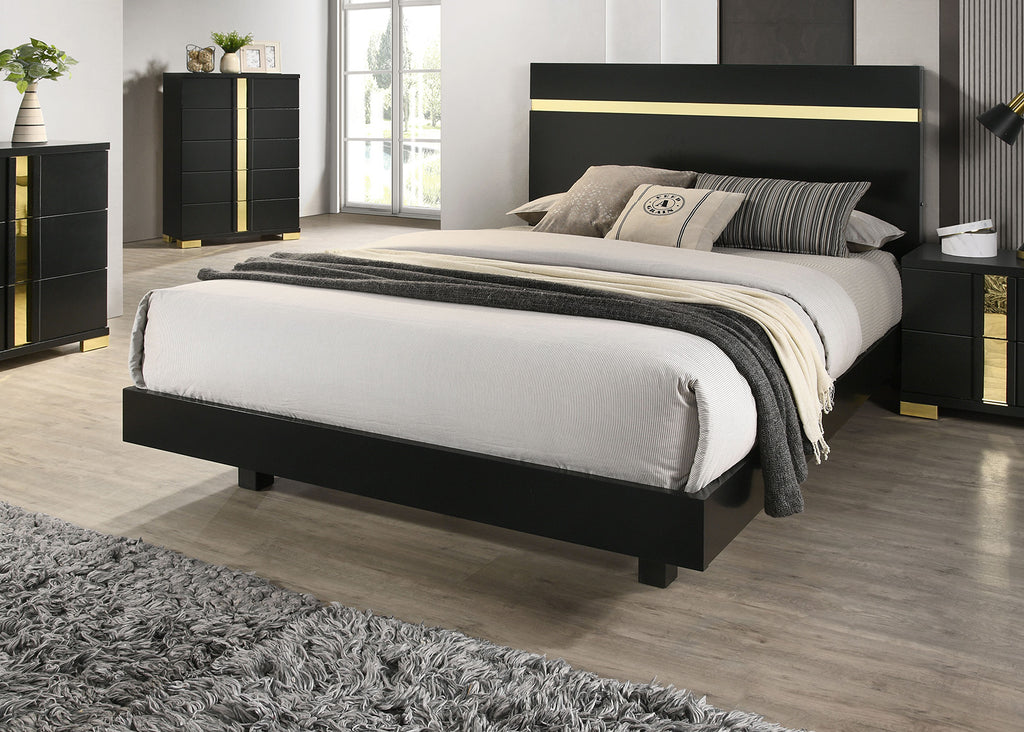 LILLESTROM - 4 Pc. Queen Bedroom Set - FM7217BK-Q-4PC