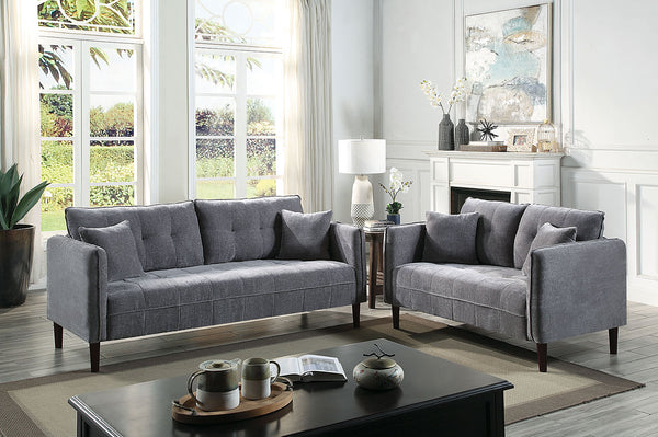LYNDA - Sofa + Loveseat - CM6736DG-2PC