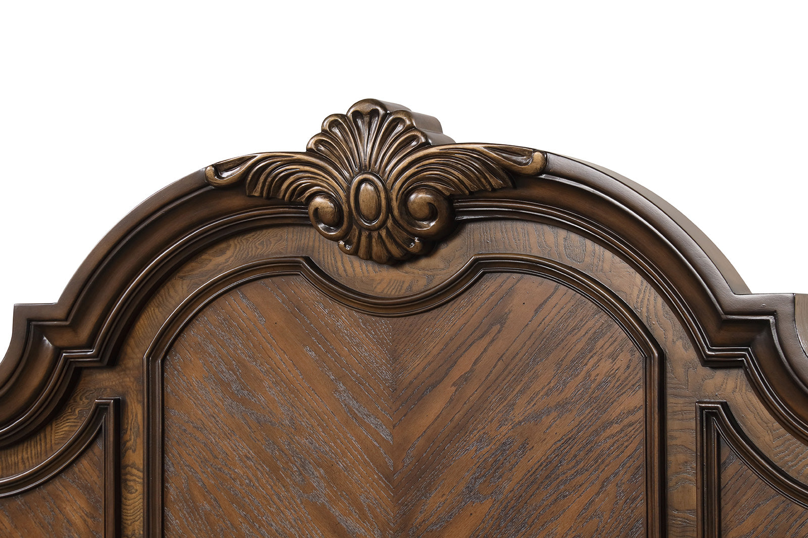 LEOVANNI - E.King Panel Bed, Dark Brown - FM70003DB-EK-W-BED