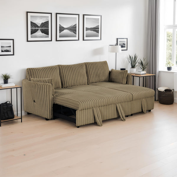 DENHOLME - Sectional w/ Pull Out - SL64002BR-SF-PK