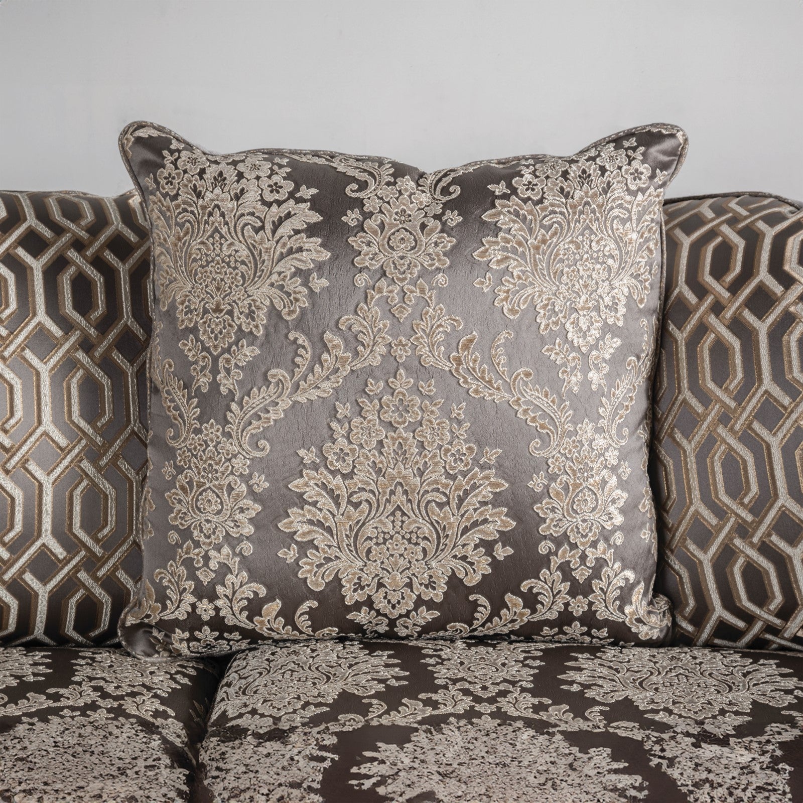 CATALONIA - Sofa, Beige/Dark Cherry - SM6451-SF