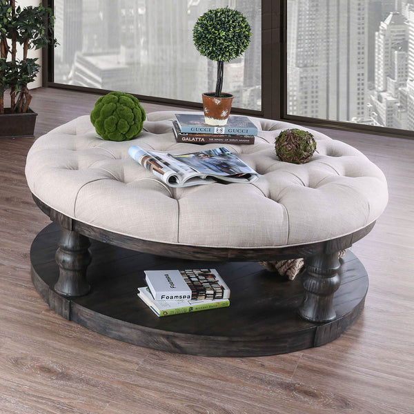 MIKA - Coffee Table w/ Cushion Top - CM4424GY-F-C