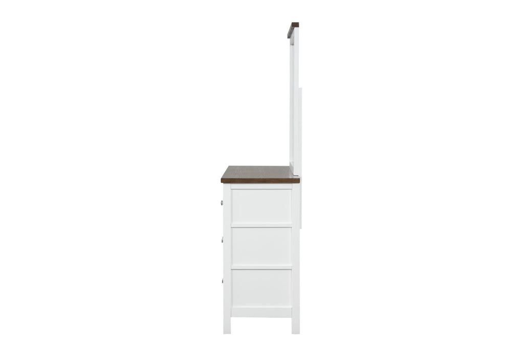 PINETOP - Dresser, White/Dark Brown - FM7171WH-D
