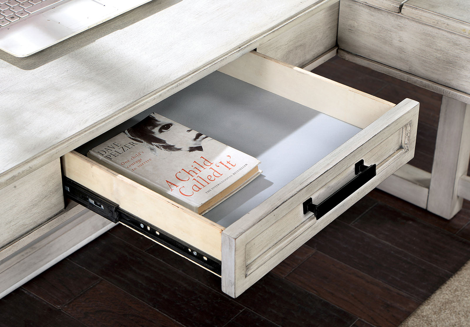 GALARGA - Lift-top Corner Desk - CM-DK418WH