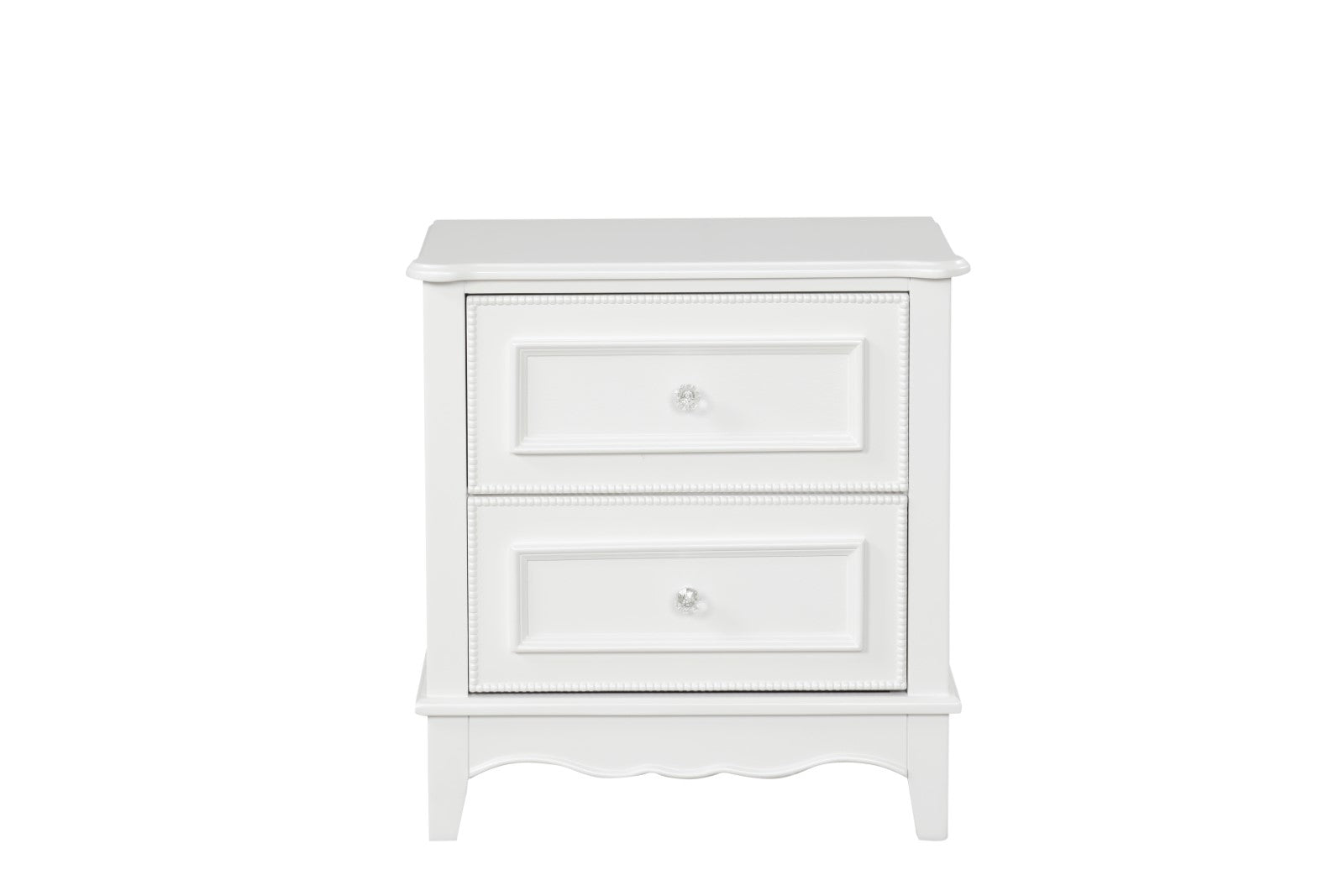 NAUCALPAN - Nightstand w/2 Drawers, White - FM7456WH-N