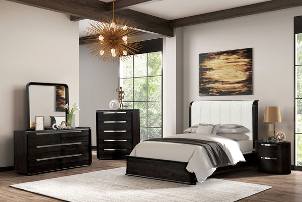 OSTERLEY - E.King Bed, Black - FM71500BK-EK-BED