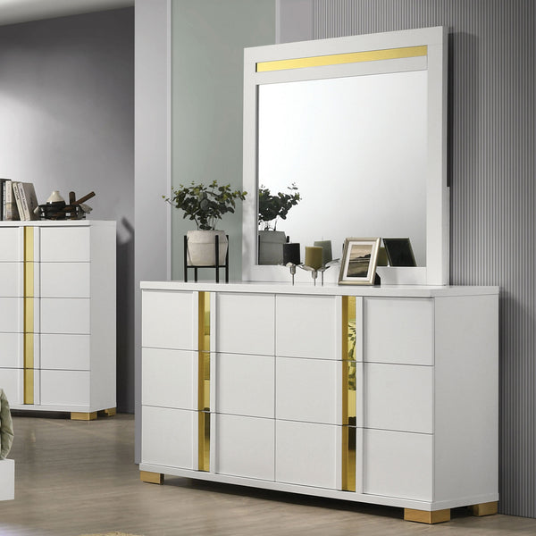 LILLESTROM - Dresser, White/Gold - FM7217WH-D