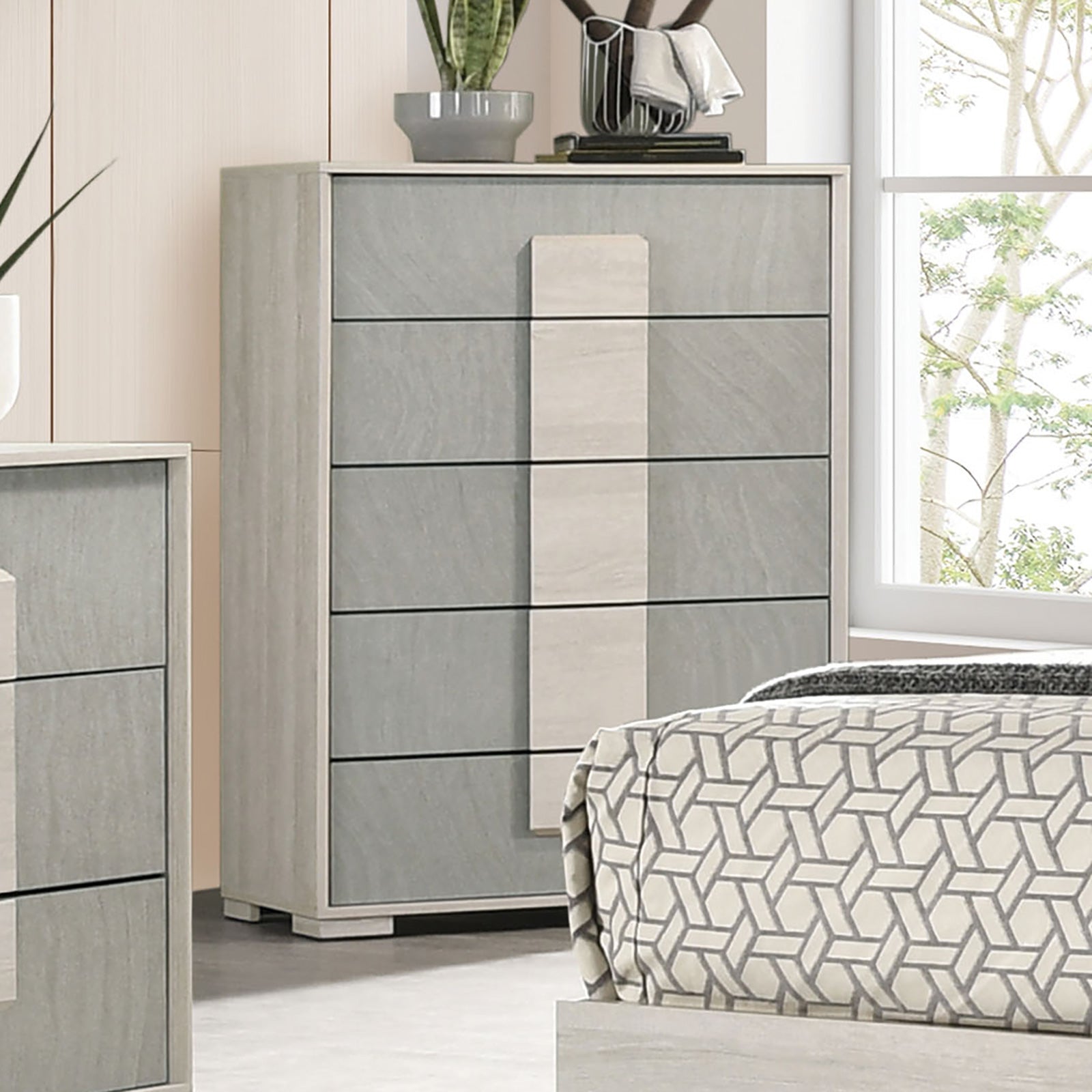 LINCOLT - Chest, White Wash - FM7201WH-C