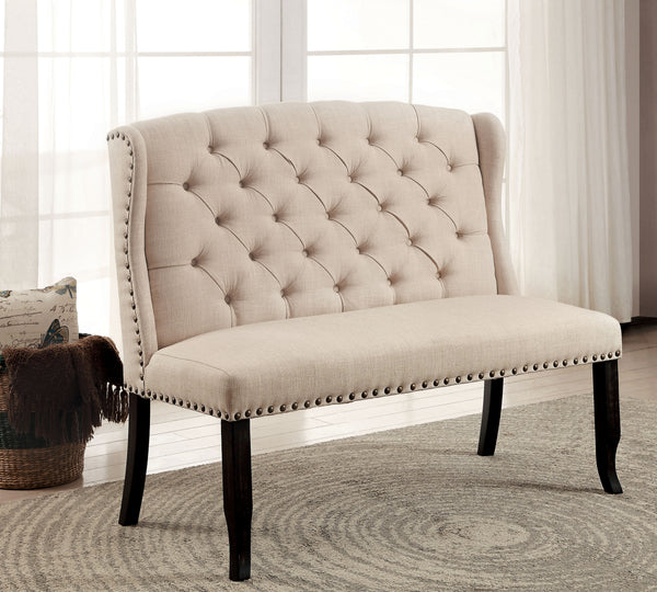 SANIA - 2-Seater Loveseat Bench - CM3324BK-BN