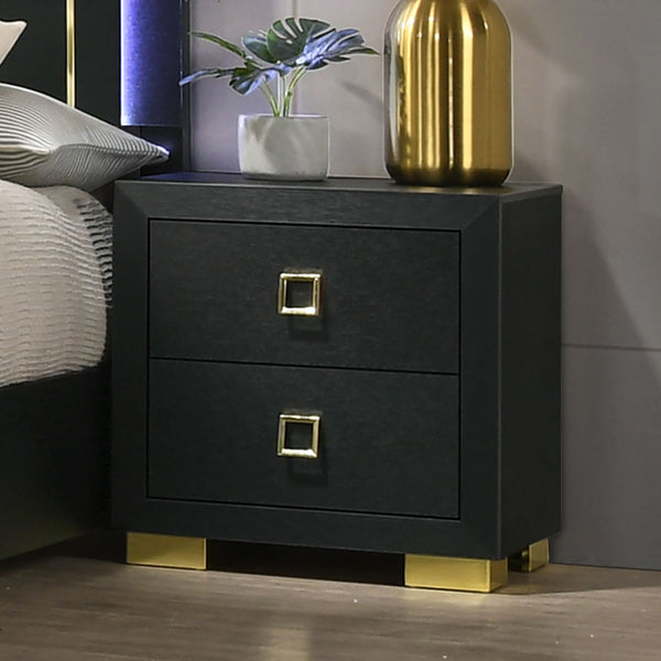 LATIMER - Nightstand, Black - FM7270BK-N