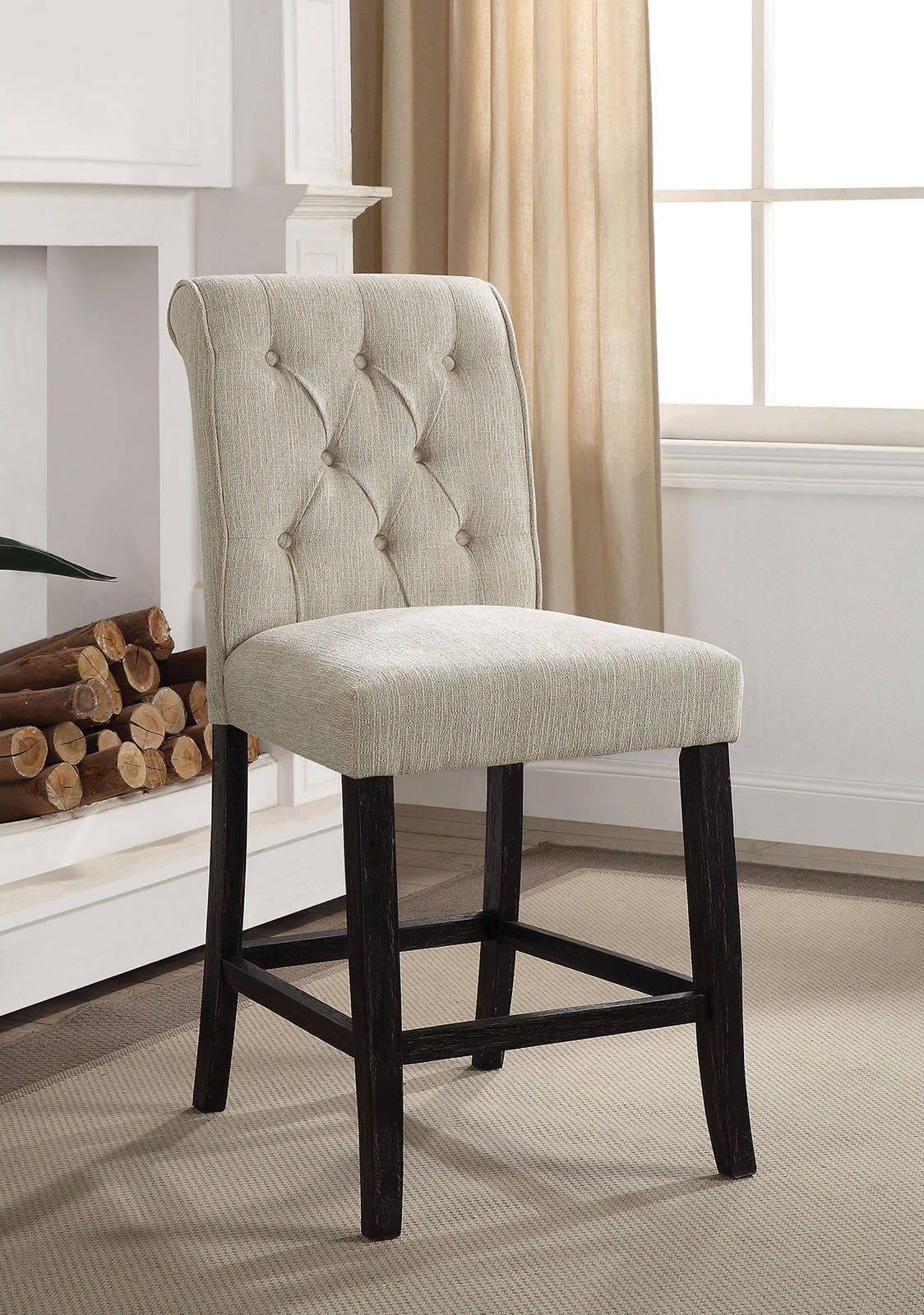 IZZY - Counter Ht. Chair (2/CTN) - CM3564GY-PC-2PK