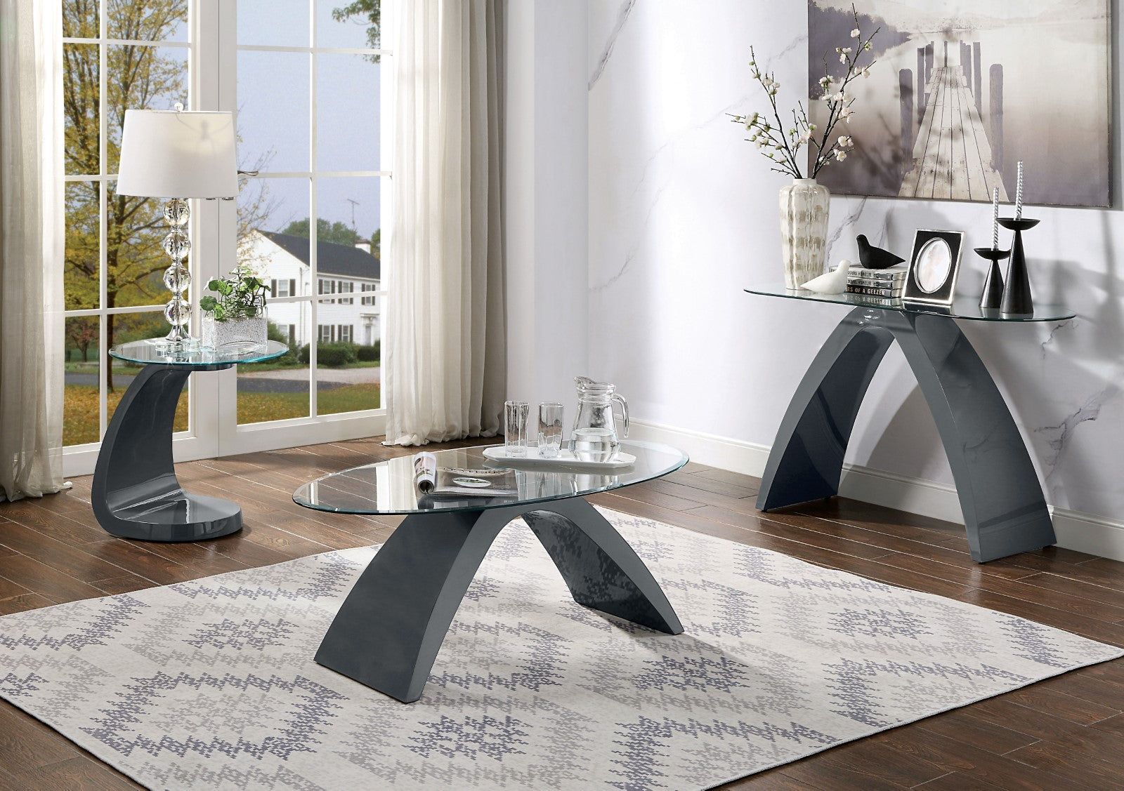 NAHARA - Coffee Table, Gray - FOA4042GY-C-TABLE