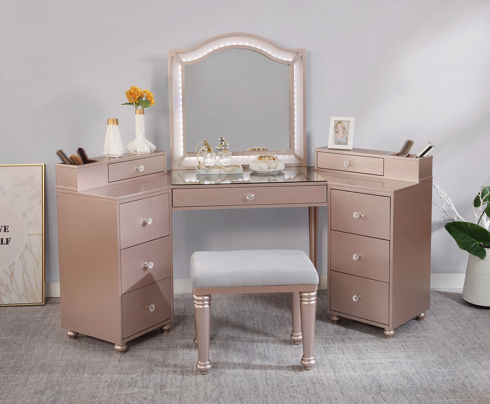 TRACIE - Vanity Set, Tiffany Blush - FOA-DK5686PK-PK