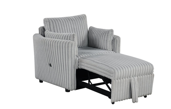 DENHOLME - Chair w/ Pull Out - SL64002GY-CH-PK