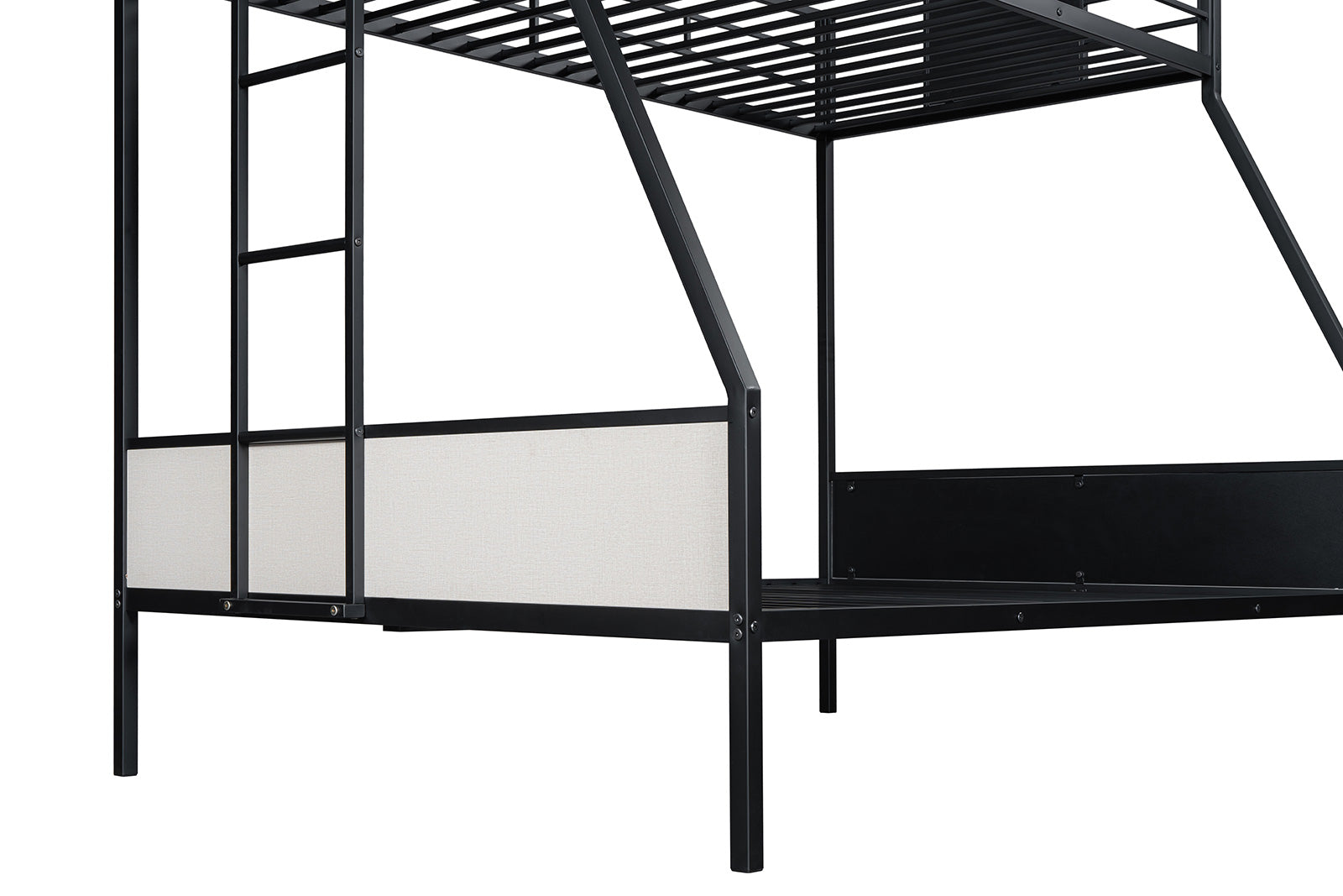 MOLTON - Twin/Full Metal Bunk Bed (K/D), Black - FM-BK904BK-TF