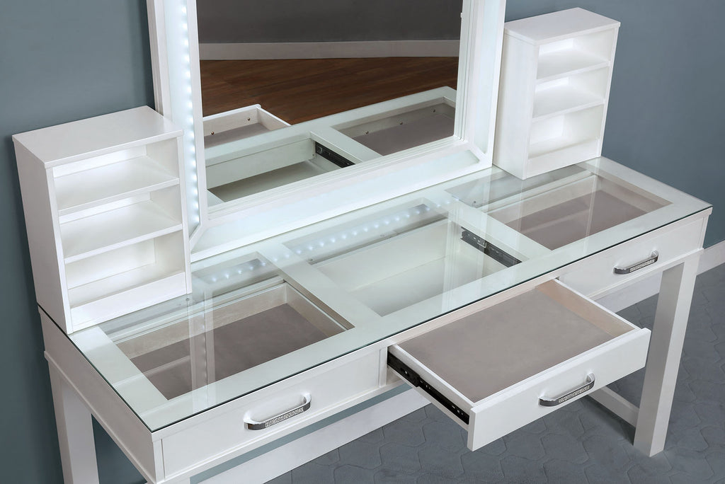 STEPHANIE - Vanity Set, White - FOA-DK5685WH-PK