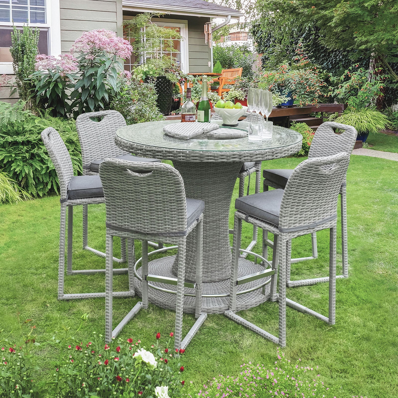 CYPRUS - Bar Chair, Gray - GM-2007-6PK
