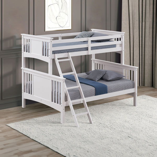 SPRING CREEK - Twin/Full Bunk Bed, White - FM-BK602F-WH-BED